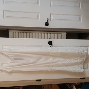 Women's White Maxi Tank Beach Cover-Up Size 14